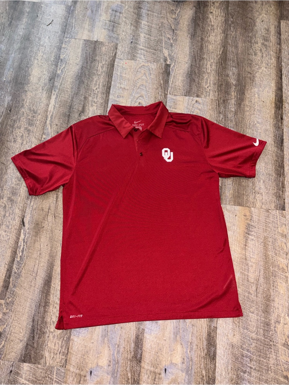 Nike Dri Fit Oklahoma Sooners Polo Shirt Large